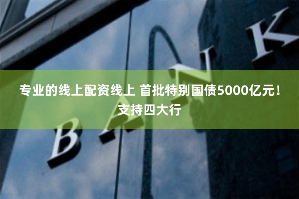 专业的线上配资线上 首批特别国债5000亿元！支持四大行