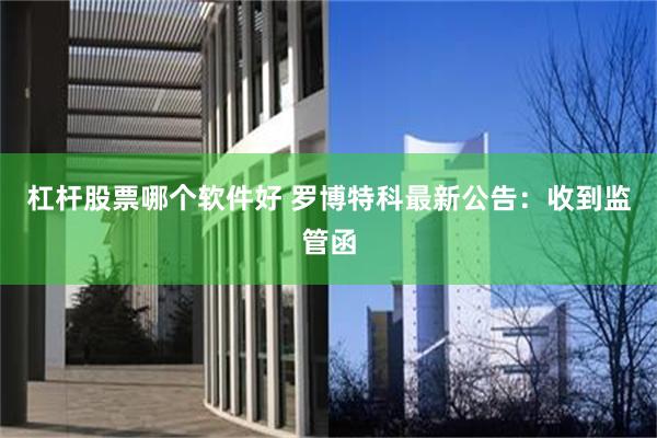 杠杆股票哪个软件好 罗博特科最新公告：收到监管函